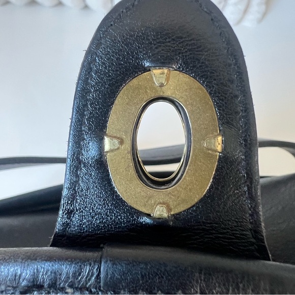 VTG Coach 90’s Prairie #9954 Turnlock Crossbody Black Leather Bag Purse - Picture 12 of 15